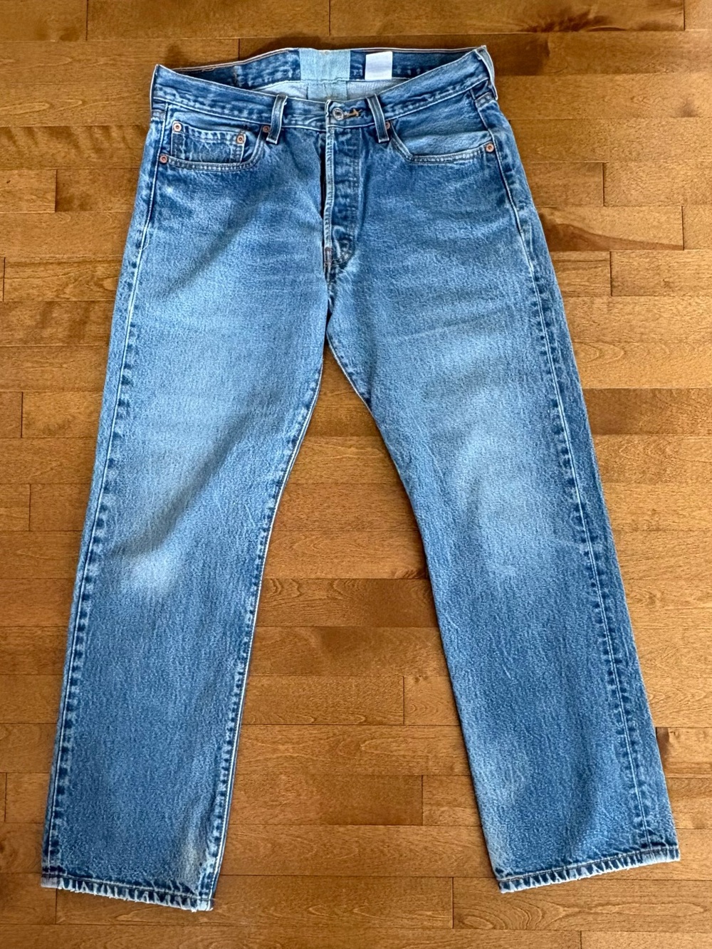 LEVI'S 501 Original Fit Jeans - W34 L32 Medium Light Wash